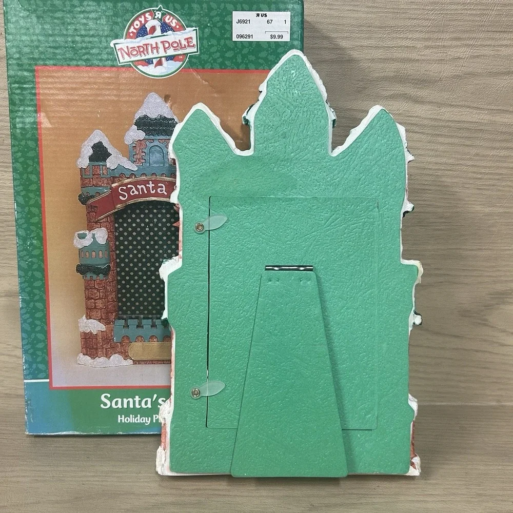 Toys R Us Santa And Me Photo Frame North Pole Santa's Town 2000 Vtg holiday